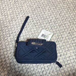 Vera Bradley Navy Quilted Wristlet